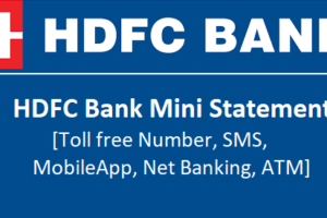 HDFC Mini Statement on Phone