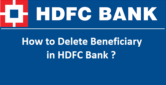 Delete beneficiary account from HDFC