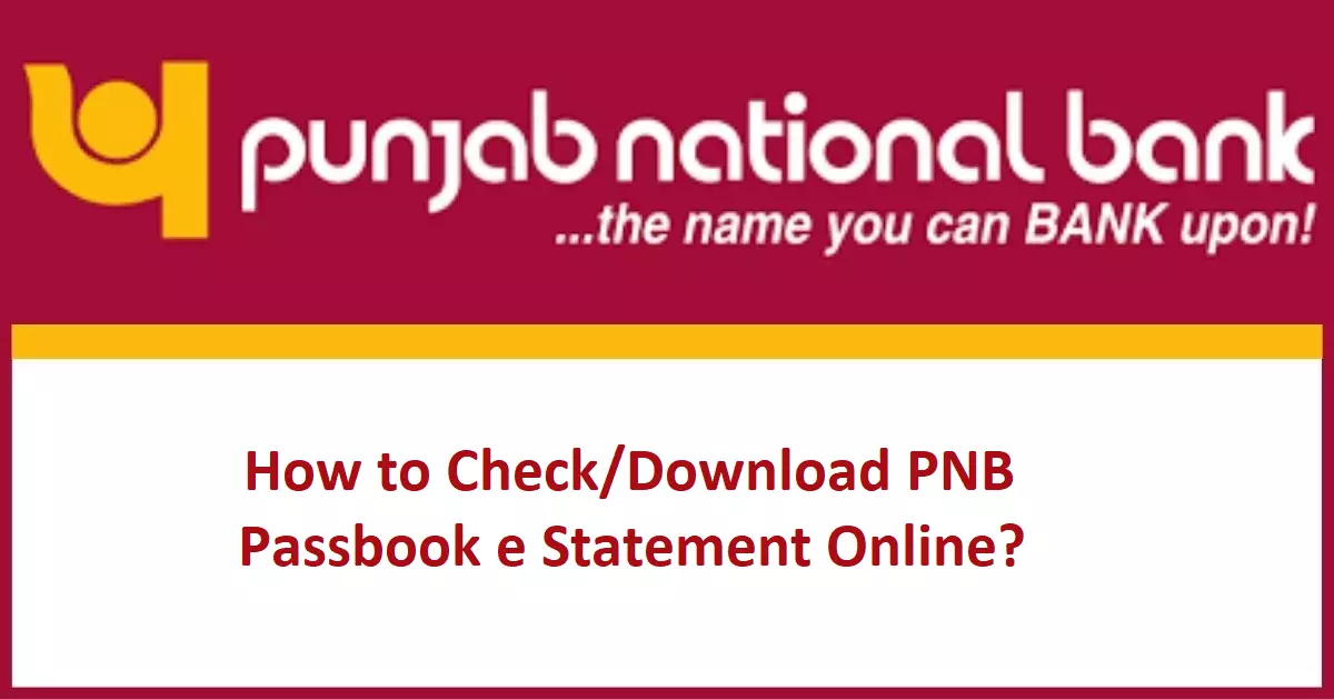 PNB account statement download